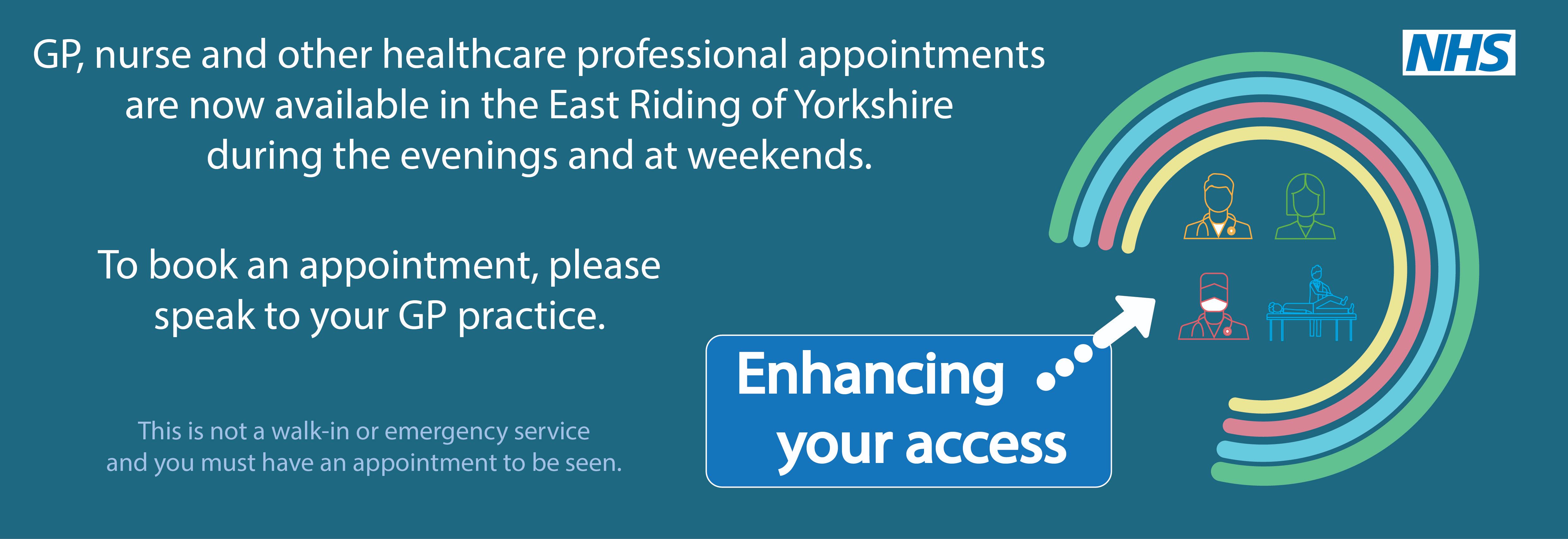 NHS poster for Enhanced Access