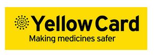 Yellow Card Logo of the  Medicines and Healthcare Regulatory Agency